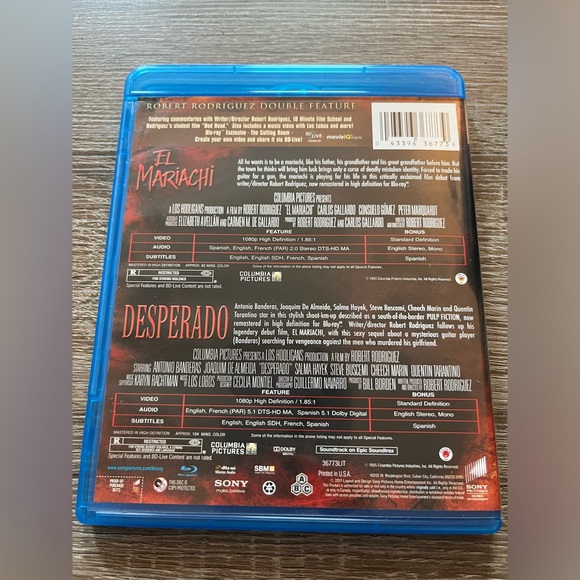 📀 3/$15 or 4/$20 📀 El Mariachi/Desperado Bluray - Picture 2 of 3